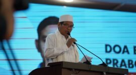 Calon Presiden Prabowo Subianto menghadiri doa bersama dengan 2.000 kiai di Lebak, Banten. (Dok. Tim Media Prabowo-Gibran)

