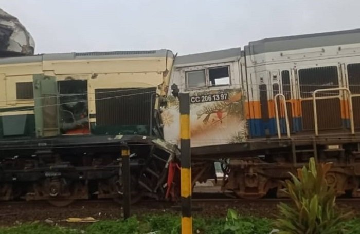 Kecelakaan kereta terjadi di Cicalengka, Kabupaten Bandung. (Instagram.com/@jalur5)

