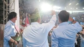 Kehadiran capres nomor urut 2 Prabowo Subianto di Palembang. (Dok. Tim Media Prabowo-Gibran)

