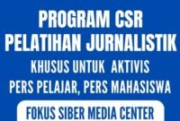 Calon peserta pelatihan jurnalistik dapat mengajukan surat dan CV serta contoh karya tulis dikirimkan melalui whatsApp: 08781-5557788. (Fokussiber.com/Timothy Alden)

