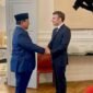 Menteri Pertahanan Prabowo Subianto bersama Presiden Prancis Emmanuel Macron. (Facebook.com/@Prabowo)

