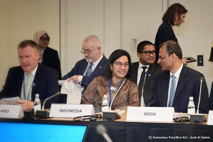 Menteri Keuangan (Menkeu) Sri Mulyani Indrawati melakukan Pertemuan Bilateral dengan Managing Director International Finance Corporation (IFC), Makhtar Diop. (Dok. Kemenkeu.go.id)