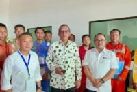 Ketua BNSP Syamsi Hari, bersama peserta sertifikasi welder CPMI tujuan Korea Selatan di LPK Geweld Batam. Sertifikasi yang berlangsung pada 14-16 Juni 2024. (Doc.Ist)